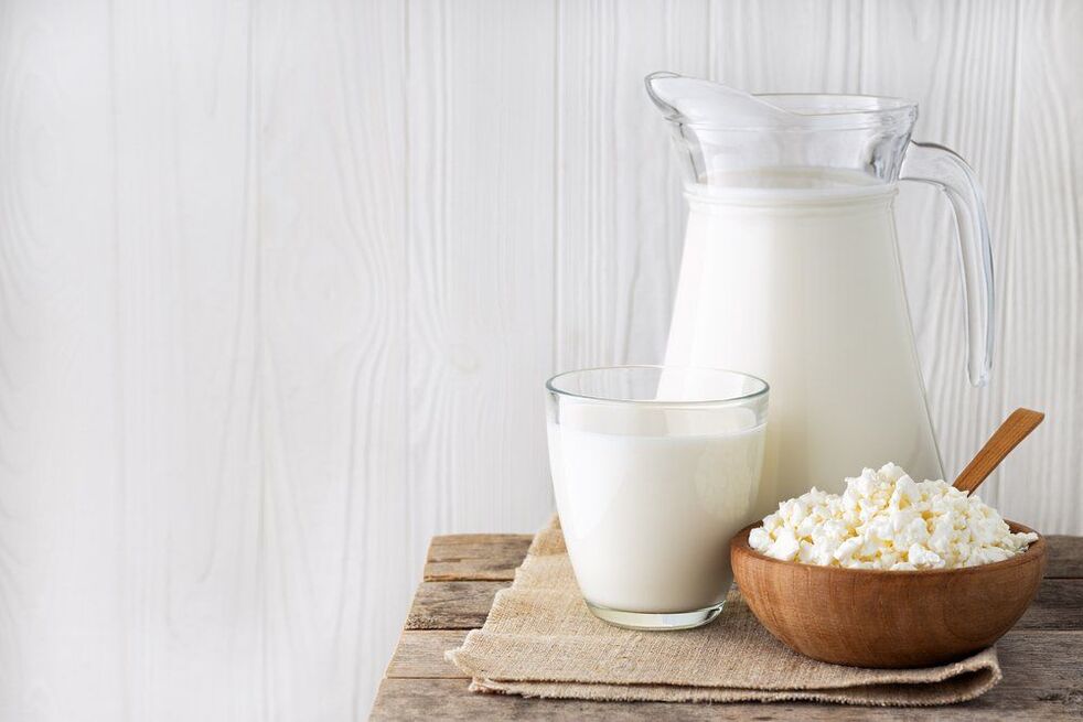 produtos lácteos em uma dieta de proteína